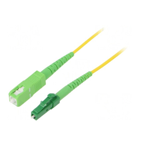 Patch Cord Fibra Optica OS2 LC/APC-SC/APC 1m Galben | Electronic-mag.ro | Componente Electronice