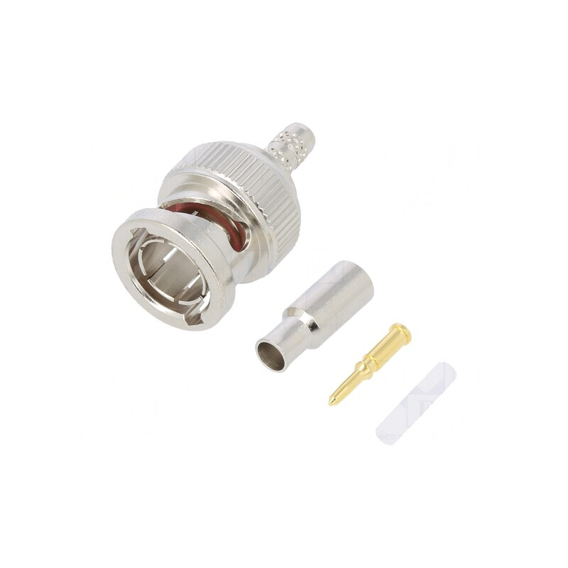 Mufă BNC Tată 75Ω Crimpat POM Aurit | Electronic-mag.ro | Componente Electronice