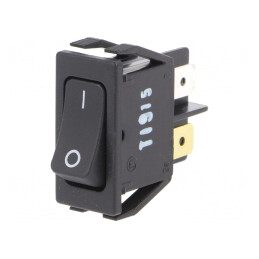 Comutator Rocker DPST ON-OFF 16A 250V Negru IP40 | Electronic-mag.ro | Componente Electronice