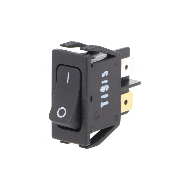 Comutator Rocker DPST ON-OFF 16A 250V Negru IP40 | Electronic-mag.ro | Componente Electronice