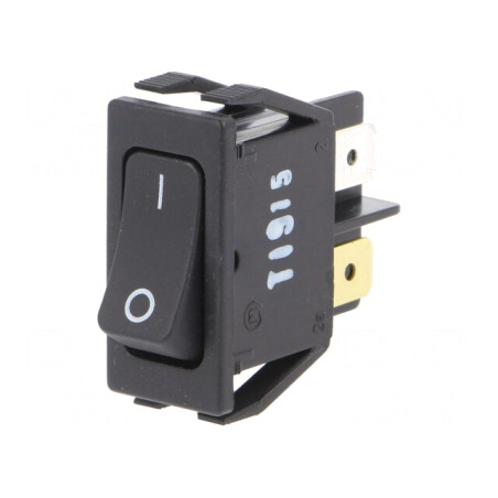 Comutator Rocker DPST ON-OFF 16A 250V Negru IP40 | Electronic-mag.ro | Componente Electronice