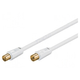 Cablu Coaxial Alb 75Ω 5m 9,5mm Priză la Mufă