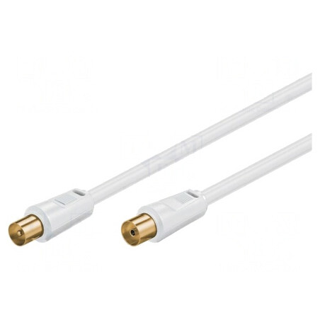 Cablu Coaxial Alb 75Ω 5m 9,5mm Priză la Mufă | Electronic-mag.ro | Componente Electronice
