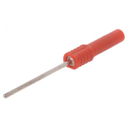 Soclu banană 4mm roșu 20A 1kVAC nichelat | Electronic-mag.ro | Componente Electronice