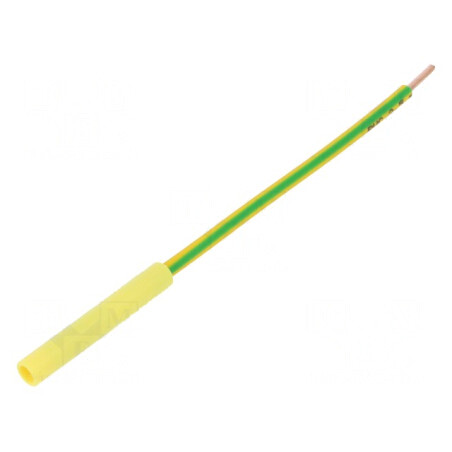 Soclu banană 4mm galben-verde 32A 1kVDC | Electronic-mag.ro | Componente Electronice