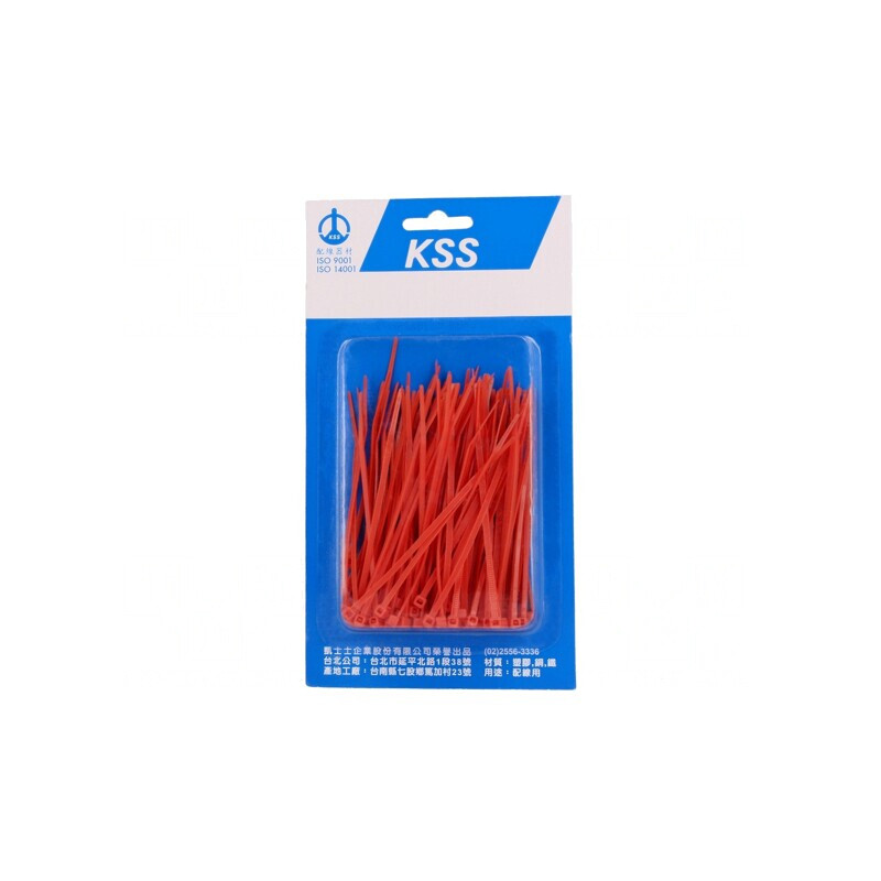 Colier de strângere 100mm x 2,5mm poliamidă roşie | Electronic-mag.ro | Componente Electronice