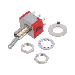 Comutator Basculant DPDT ON-ON 2A/250VAC 5A/28VDC | Electronic-mag.ro | Componente Electronice