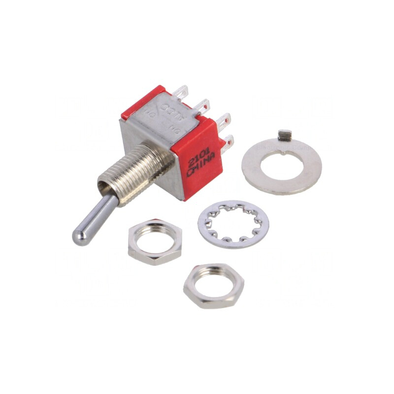 Comutator Basculant DPDT ON-ON 2A/250VAC 5A/28VDC | Electronic-mag.ro | Componente Electronice