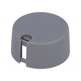 Buton rotativ gri cu indicator plastic 6mm | Electronic-mag.ro | Componente Electronice