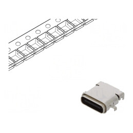 Soclu USB C 90° Etanș USB 3.1 | Electronic-mag.ro | Componente Electronice