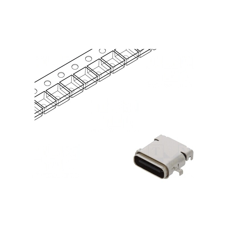 Soclu USB C 90° Etanș USB 3.1 | Electronic-mag.ro | Componente Electronice