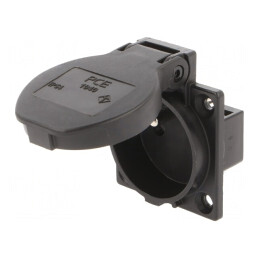 Conector Alimentare AC 230V 16A Negru 3 PIN | Electronic-mag.ro | Componente Electronice