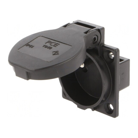 Conector Alimentare AC 230V 16A Negru 3 PIN | Electronic-mag.ro | Componente Electronice