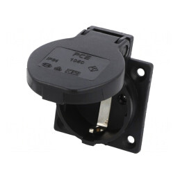 Conector Alimentare AC 250V 16A Negru 3 PIN | Electronic-mag.ro | Componente Electronice