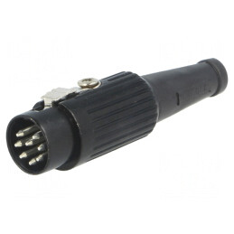 Mufă DIN 8 PIN drept pe cablu 34V | Electronic-mag.ro | Componente Electronice