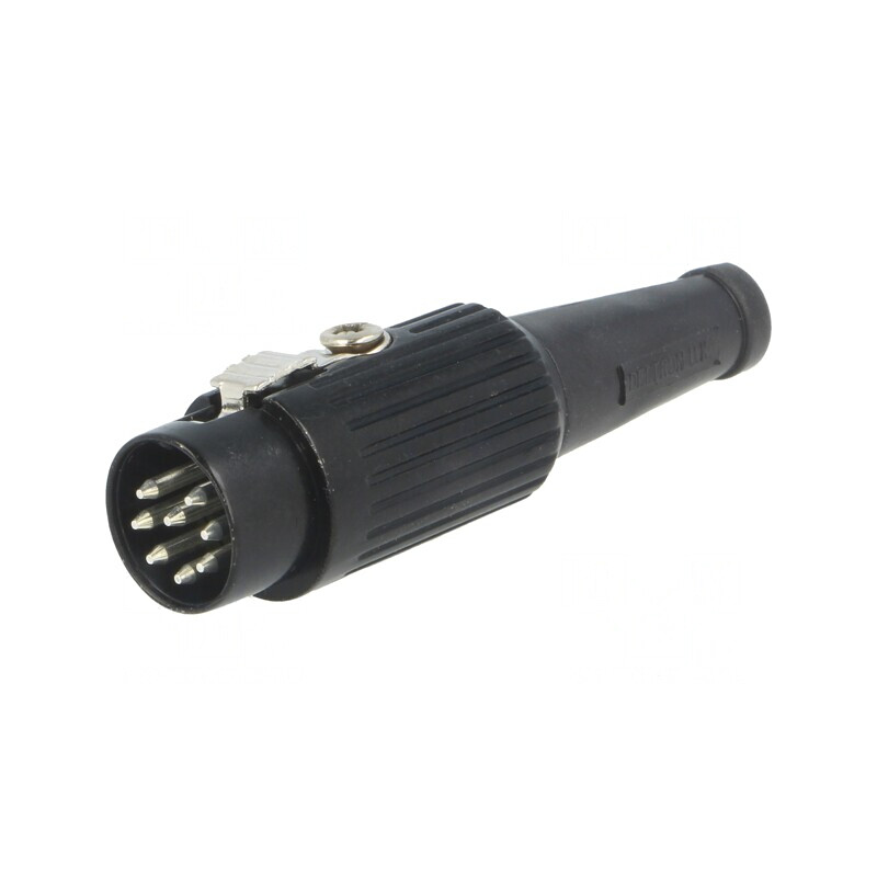 Mufă DIN 8 PIN drept pe cablu 34V | Electronic-mag.ro | Componente Electronice