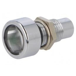 Lampă LED verde Ø8,2mm IP67 alamă | Electronic-mag.ro | Componente Electronice