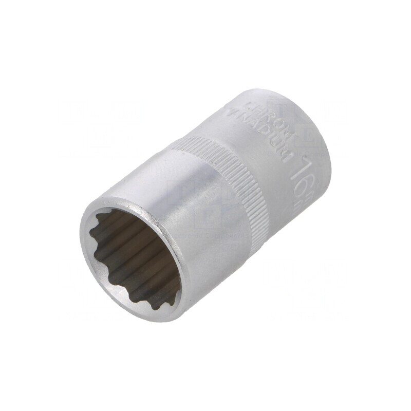 Cheie tubulară 12 puncte 16mm 1/2" oțel crom-vanadium | Electronic-mag.ro | Componente Electronice