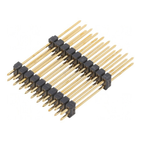 Conector Pin Header 2x10 Pini Aurit 2.54mm THT | Electronic-mag.ro | Componente Electronice