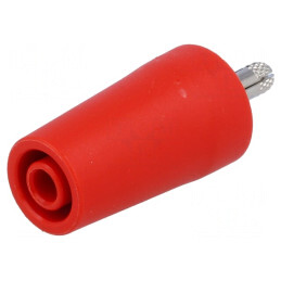 Adaptor Banană 4mm 32A Roșu Nichelat | Electronic-mag.ro | Componente Electronice