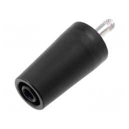 Adaptor Banană 4mm 32A Negru Nichelat | Electronic-mag.ro | Componente Electronice