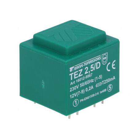 Transformator încapsulat 2,5VA 230V 12V PCB | Electronic-mag.ro | Componente Electronice