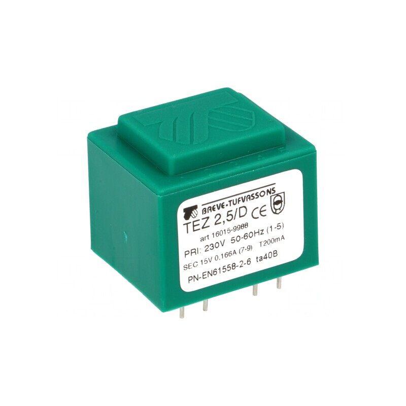 Transformator Încapsulat 2,5VA 230V 15V PCB | Electronic-mag.ro | Componente Electronice