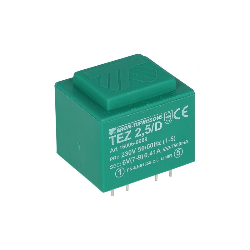 Transformator încapsulat 2,5VA 230V la 6V PCB | Electronic-mag.ro | Componente Electronice