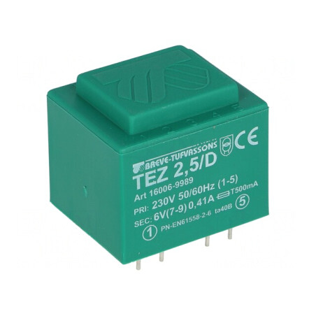Transformator încapsulat 2,5VA 230V la 6V PCB | Electronic-mag.ro | Componente Electronice