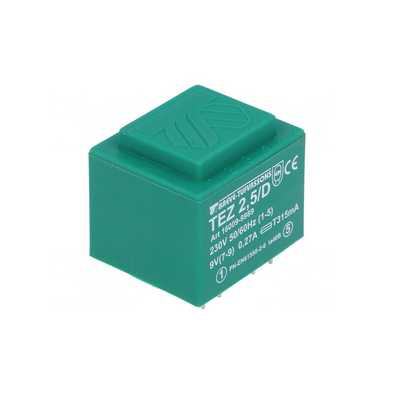 Transformator încapsulat 2,5VA 230VAC 9V PCB | Electronic-mag.ro | Componente Electronice