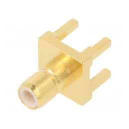 Soclu SMB THT 50Ω Aurit Alamă | Electronic-mag.ro | Componente Electronice