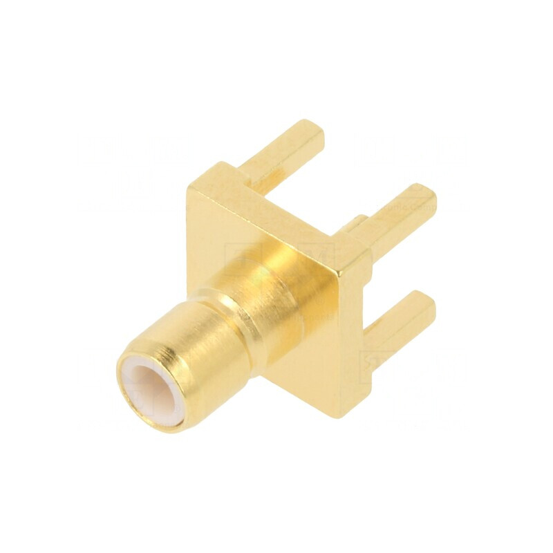 Soclu SMB THT 50Ω Aurit Alamă | Electronic-mag.ro | Componente Electronice