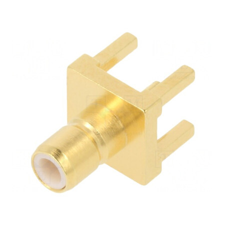 Soclu SMB THT 50Ω Aurit Alamă | Electronic-mag.ro | Componente Electronice