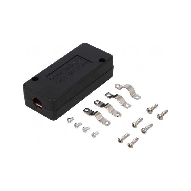 Adaptor Ethernet Ecranat Negru 22-26AWG LSA | Electronic-mag.ro | Componente Electronice