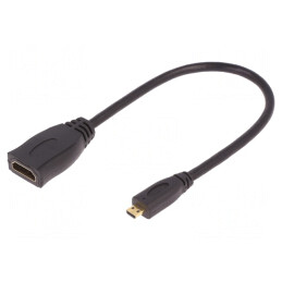 Cablu HDMI 1.4 micro HDMI 0.2m Negru