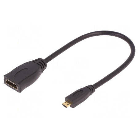 Cablu HDMI 1.4 micro HDMI 0.2m Negru | Electronic-mag.ro | Componente Electronice