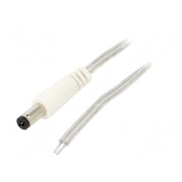 Cablu Alimentare DC 5,5/2,1mm Transparent 2m | Electronic-mag.ro | Componente Electronice