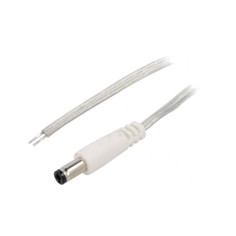 Cablu Alimentare DC 5,5/2,5mm Transparent 2m | Electronic-mag.ro | Componente Electronice