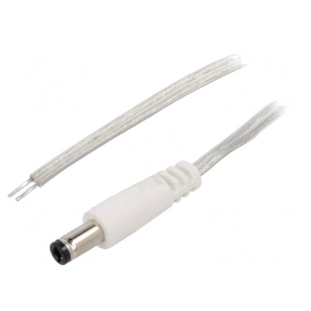 Cablu Alimentare DC 5,5/2,5mm Transparent 2m | Electronic-mag.ro | Componente Electronice