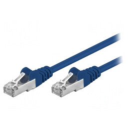 Patch cord albastru F/UTP 5e 10m ecranat | Electronic-mag.ro | Componente Electronice