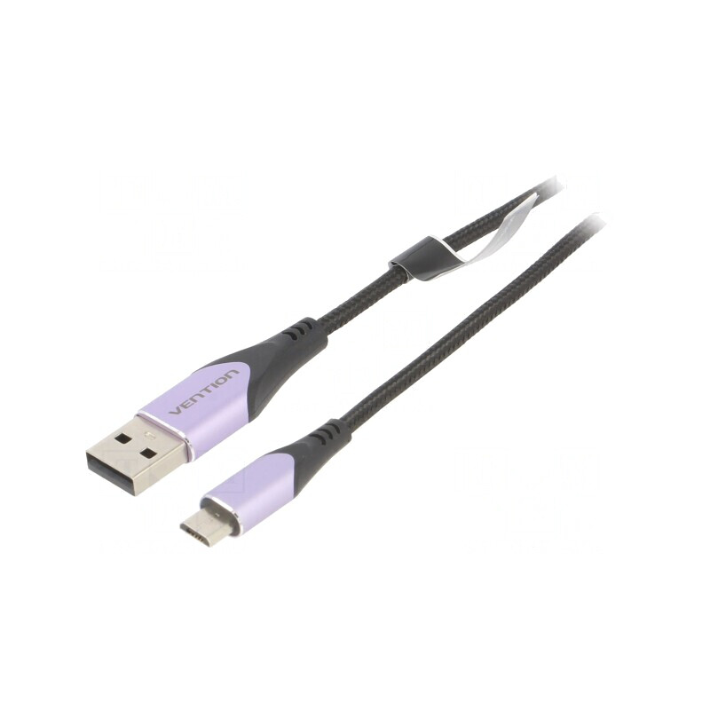 Cablu USB 2.0 A la Micro B 2m Negru | Electronic-mag.ro | Componente Electronice