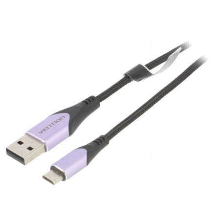 Cablu USB 2.0 A la Micro B 2m Negru | Electronic-mag.ro | Componente Electronice