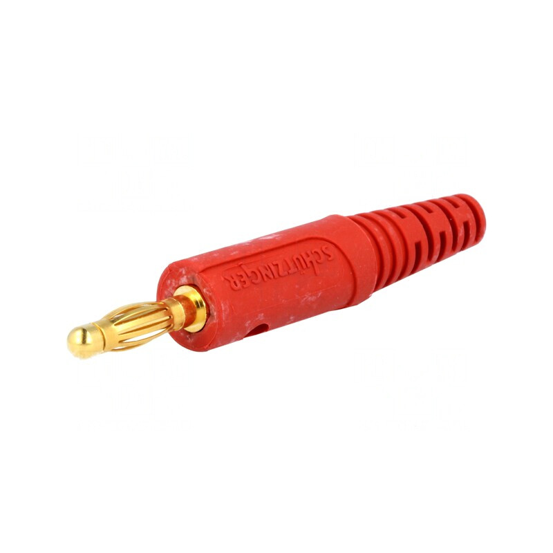 Mufă banană 4mm 10A roșie pentru cablu de 2mm | Electronic-mag.ro | Componente Electronice