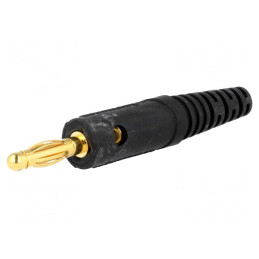 Mufă Banană 4mm 10A Neagră | Electronic-mag.ro | Componente Electronice