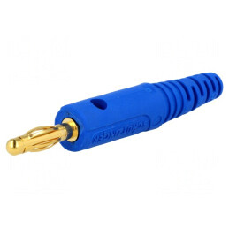 Mufă banană 4mm 32A albastră | Electronic-mag.ro | Componente Electronice