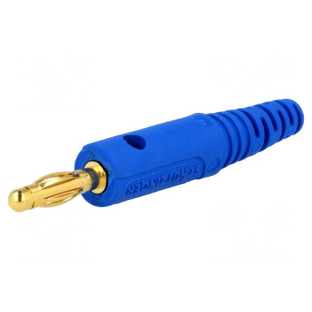 Mufă banană 4mm 32A albastră | Electronic-mag.ro | Componente Electronice
