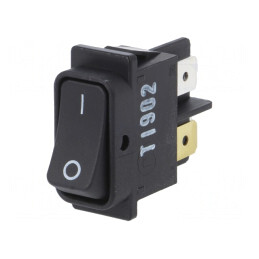 Comutator Rocker DPST ON-OFF 10A/250V Negru IP40 | Electronic-mag.ro | Componente Electronice