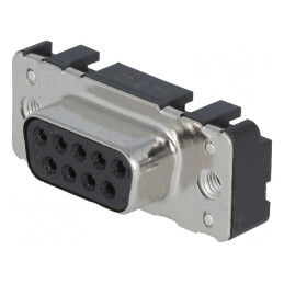 Conector D-Sub 9-Pin Soclu Mamă cu Montare THT și Fixare prin Șuruburi | Electronic-mag.ro | Componente Electronice