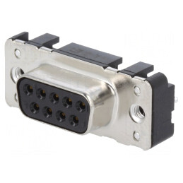 Conector D-Sub 9 pini soclu mamă drept THT UNC 4-40 | Electronic-mag.ro | Componente Electronice