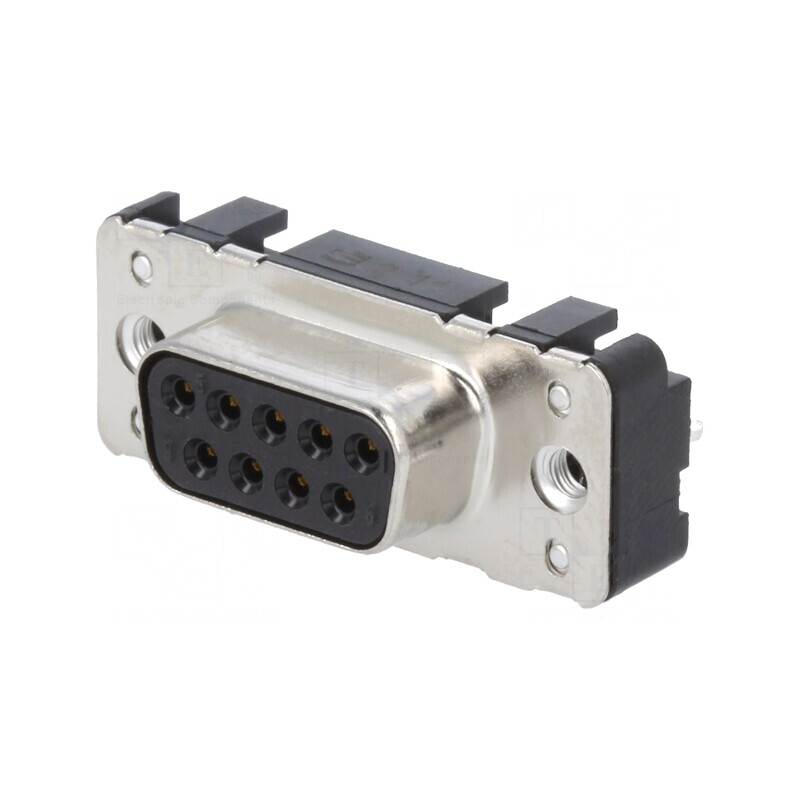 Conector D-Sub 9 pini soclu mamă drept THT UNC 4-40 | Electronic-mag.ro | Componente Electronice